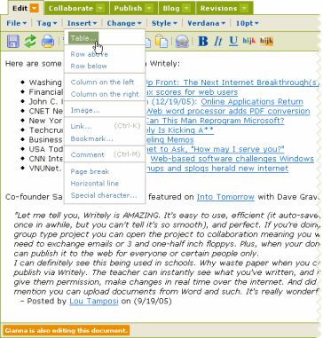google word processing